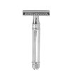 Edwin Jagger Safety Razor Chrome Plated with Indented Lines DE89LBL Closed Comb