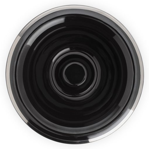 MUHLE Shaving Bowl Porcelain Black with Platinum Rim RN16 2
