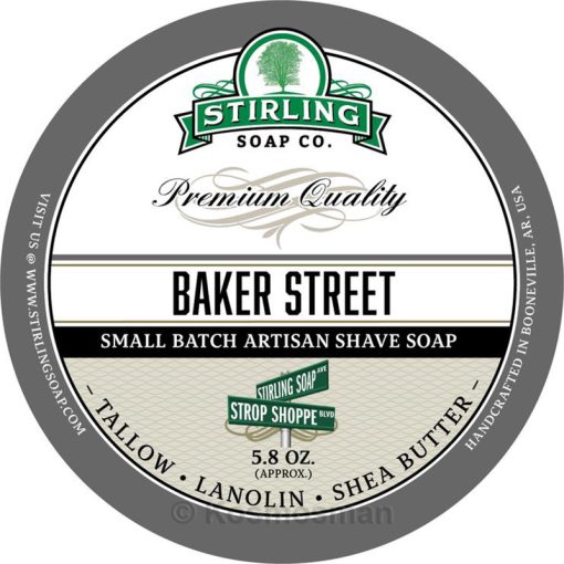 Stirling Soap Co. Baker Street Σαπούνι Ξυρίσματος σε Μπολ 170ml.