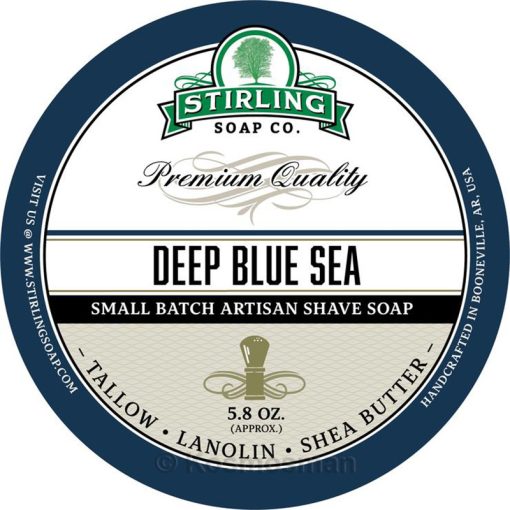 Stirling Soap Co. Deep Blue Sea Σαπούνι Ξυρίσματος σε Μπολ 170ml.