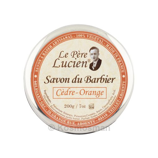 Le Père Lucien Cedar - Orange Shaving Soap in Bowl 200g.