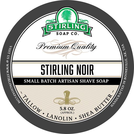 Stirling Soap Co. Stirling Noir Σαπούνι Ξυρίσματος σε Μπολ 170ml.