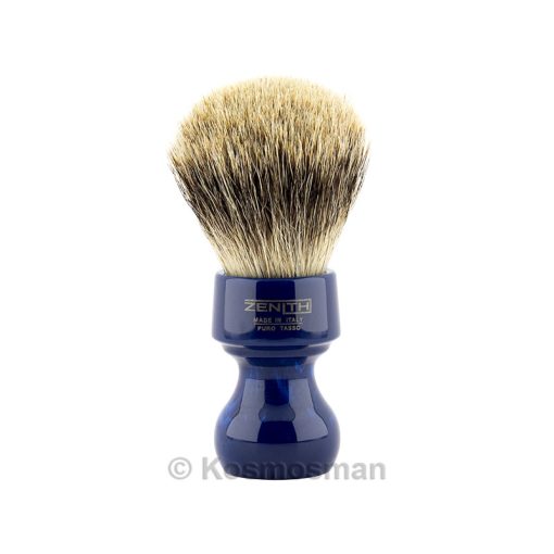 ZENITH 506BC BB Best Badger Shaving Brush Blue Handle.