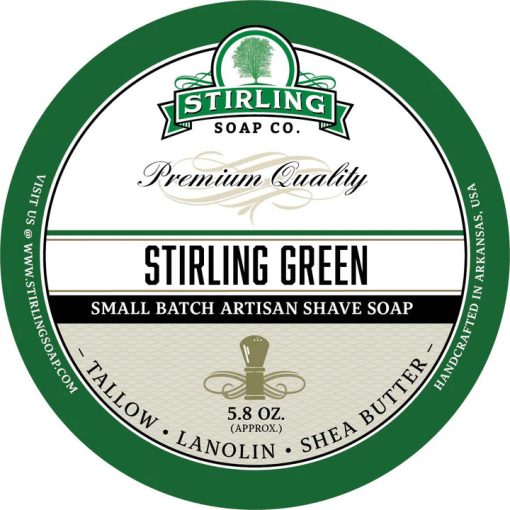 Stirling Soap Co. Stirling Green Σαπούνι Ξυρίσματος σε Μπολ 170ml.