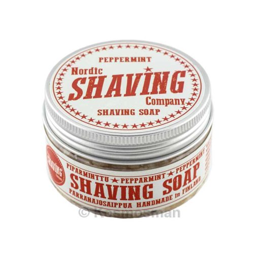 Nordic Shaving Company Peppermint Shaving Soap in Bowl 80g.