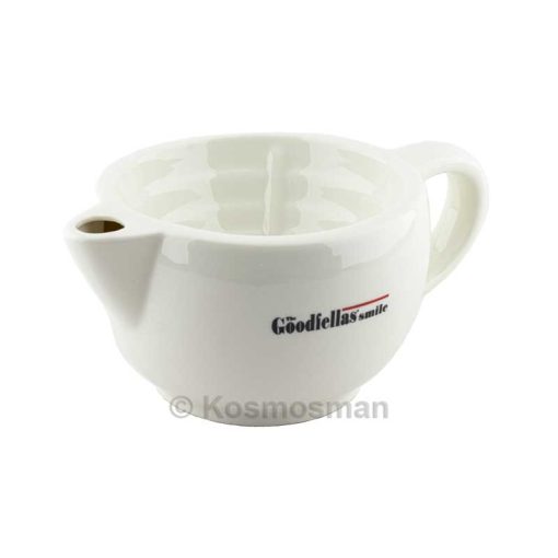 The Goodfellas’ Smile Scuttle White Shaving Bowl with Handle.