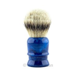 ZENITH 508BC XL SB Silvertip Badger Shaving Brush Blue Handle.