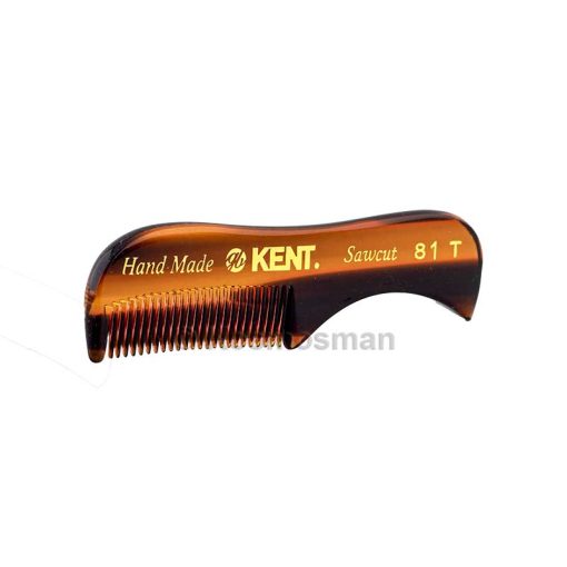 Kent 81T Beard & Moustache Comb Brοwn Plastic.